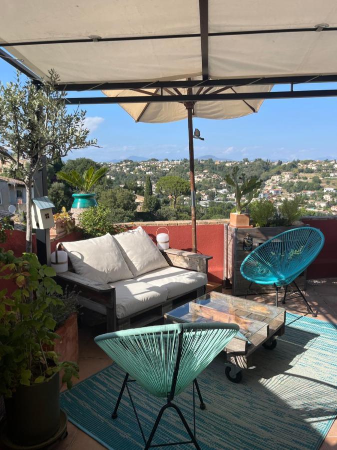 Bed & Breakfast Les Hauts De Cagnes Vue Mer Et Montagne 아파트 외부 사진